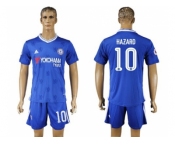 Chelsea #10 Hazard UEFA Champions League Home Soccer Club Jersey