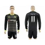 Chelsea #11 Pato Sec Away Long Sleeves Soccer Club Jersey