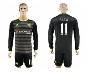 Chelsea #11 Pato Sec Away Long Sleeves Soccer Club Jersey