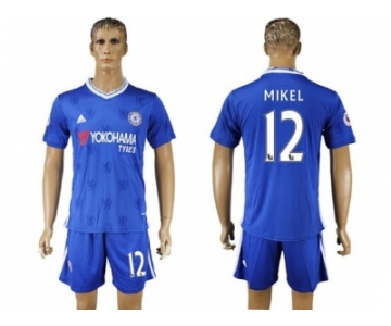 Chelsea #12 Mikel Home Soccer Club Jersey