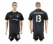 Chelsea #13 Courtois Black Goalkeeper Soccer Club Jersey