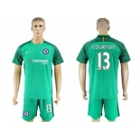 Chelsea #13 Courtois Green Goalkeeper Soccer Club Jersey