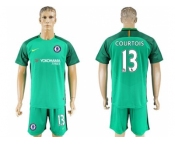 Chelsea #13 Courtois Green Goalkeeper Soccer Club Jersey