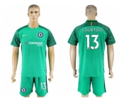 Chelsea #13 Courtois Green Goalkeeper Soccer Club Jerseys