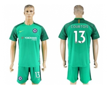 Chelsea #13 Courtois Green Goalkeeper Soccer Club Jerseys