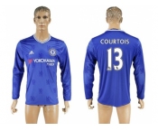 Chelsea #13 Courtois Home Long Sleeves Soccer Club Jersey