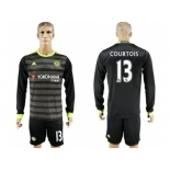 Chelsea #13 Courtois Sec Away Long Sleeves Soccer Club Jersey