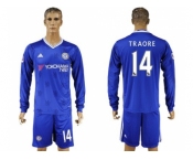 Chelsea #14 Traore Home Long Sleeves Soccer Club Jersey