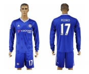 Chelsea #17 Pedro Home Long Sleeves Soccer Club Jersey