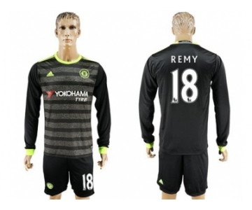 Chelsea #18 Remy Sec Away Long Sleeves Soccer Club Jersey