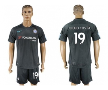 Chelsea #19 Diego Costa Black Soccer Club Jerse