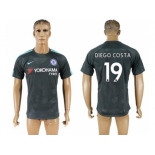 Chelsea #19 Diego Costa Black Soccer Club Jersey