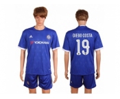 Chelsea #19 Diego Costa Home Soccer Club Jerse