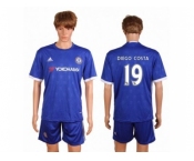 Chelsea #19 Diego Costa Home Soccer Club Jersey