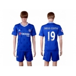 Chelsea #19 Diego Costa Home Soccer Club Jerseys.