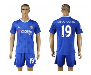 Chelsea #19 Diego Costa Home Soccer Club Jerseys