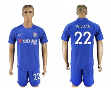 Chelsea #22 Willian Home Soccer Club Jerseys.