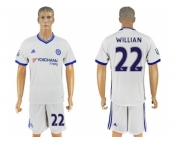 Chelsea #22 Willian White Soccer Club Jersey