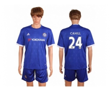 Chelsea #24 Cahill Home Soccer Club Jerse