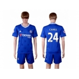 Chelsea #24 Cahill Home Soccer Club Jerseys.