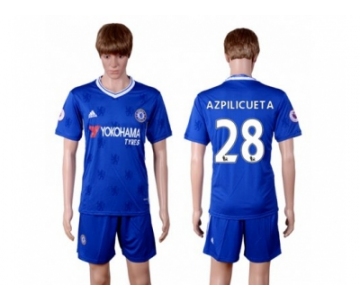 Chelsea #28 Azpilicueta Home Soccer Club Jerse