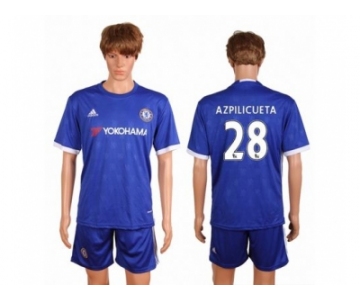 Chelsea #28 Azpilicueta Home Soccer Club Jersey