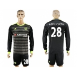 Chelsea #28 Azpilicueta Sec Away Long Sleeves Soccer Club Jersey