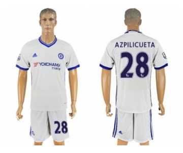 Chelsea #28 Azpilicueta White Soccer Club Jersey