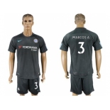 Chelsea #3 Marcos A. Black Soccer Club Jersey