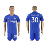 Chelsea #30 David Luiz Home Soccer Club Jerseys