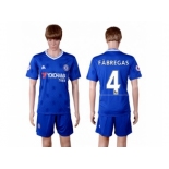 Chelsea #4 Fabregas Home Soccer Club Jerse