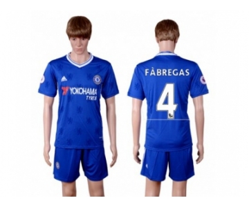 Chelsea #4 Fabregas Home Soccer Club Jerse