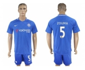 Chelsea #5 Zouma Home Soccer Club Jerseys.