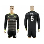 Chelsea #6 Baba Sec Away Long Sleeves Soccer Club Jersey