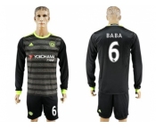 Chelsea #6 Baba Sec Away Long Sleeves Soccer Club Jersey