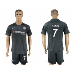 Chelsea #7 Kante Black Soccer Club Jersey