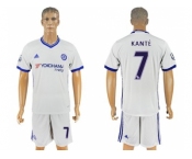 Chelsea #7 Kante White Soccer Club Jersey