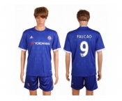 Chelsea #9 Falcao Home Soccer Club Jersey