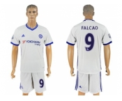 Chelsea #9 Falcao White Soccer Club Jersey