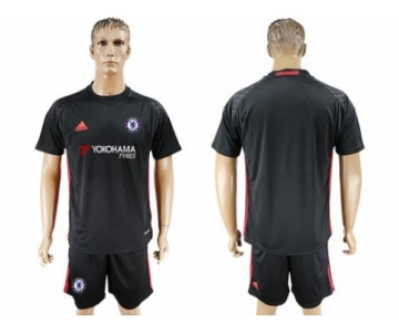 Chelsea Blank Black Goalkeeper Soccer Club Jersey