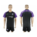 Chelsea Blank Black Goalkeeper Soccer Club Jerseys