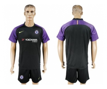 Chelsea Blank Black Goalkeeper Soccer Club Jerseyss