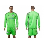 Chelsea Blank Green Goalkeeper Long Sleeves Soccer Club Jersey