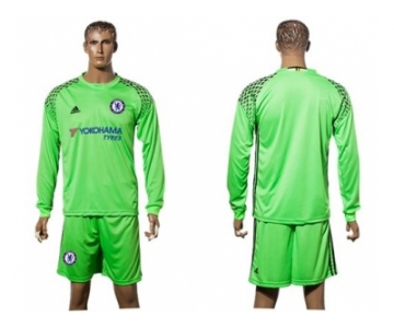 Chelsea Blank Green Goalkeeper Long Sleeves Soccer Club Jersey