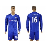 helsea #16 Kenedy Home Long Sleeves Soccer Club Jersey