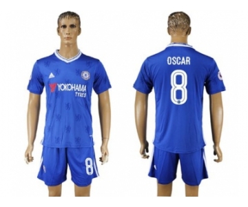 helsea #8 Oscar UEFA Champions League Home Soccer Club Jersey