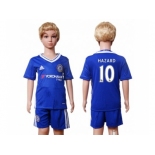 Chelsea #10 Hazard Blue Home Kid Soccer Club Jersey