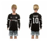 Chelsea #10 Hazard SEC Away Long Sleeves Euro Premium Kid Soccer Club Jersey