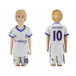 Chelsea #10 Hazard White Kid Soccer Club Jersey