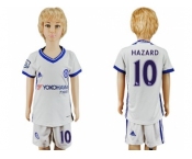 Chelsea #10 Hazard White Kid Soccer Club Jersey